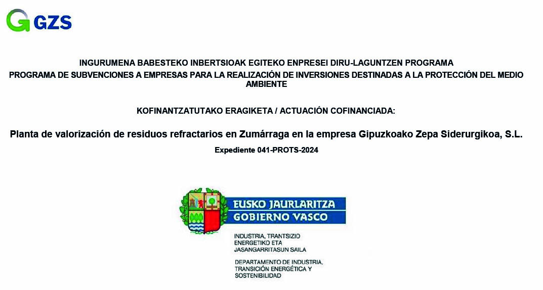 GZS pone en marcha en Zumárraga una planta de valorización de residuos refractarios